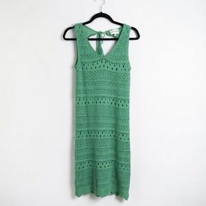 Freshman 1996 Green Crochet Mini Dress Medium